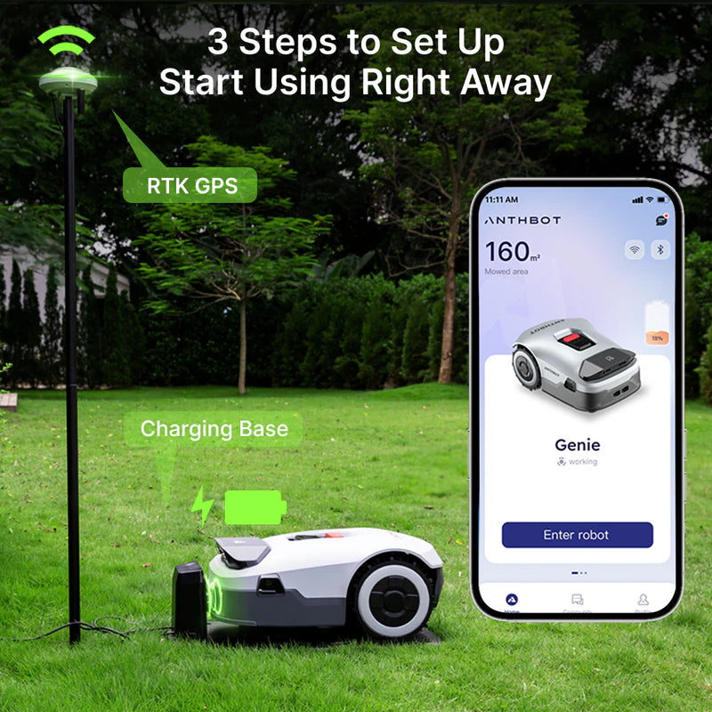 Anthbot Genie 600E – belaidis vejos robotas iki 9 arų vejoms