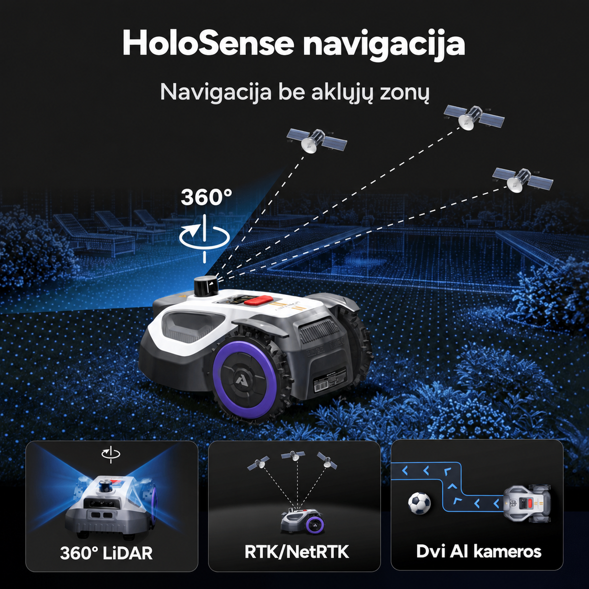 ANTHBOT M9 PRO – belaidis vejos robotas iki 1 000 m²